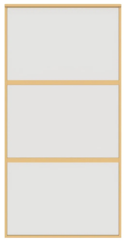 aranyszínű ESG tejüveg és alumínium tolóajtó 102,5 x 205 cm