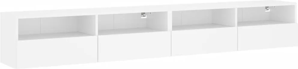 vidaXL 2 db fehér szerelt fa fali TV-szekrény 100 x 30 x 30 cm