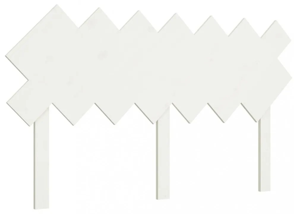 fehér tömör fenyőfa ágyfejtámla 141x3x80,5 cm