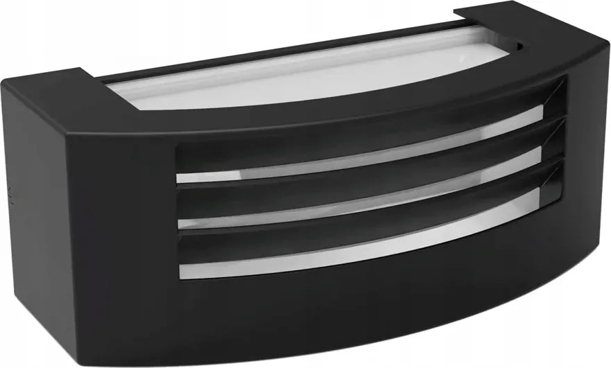 Kültéri kerti fali lámpa fekete hosszúkás csíkos Eko-Light