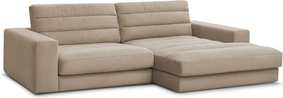 Szürkésbarna bársony sarokkanapé (jobb oldali-heverő résszel) Sierra – Bobochic Paris