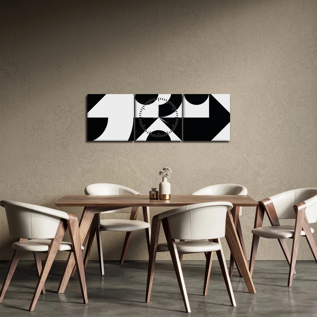Kép - Geometriai absztrakció N⁰1 (órával) (90x30 cm)