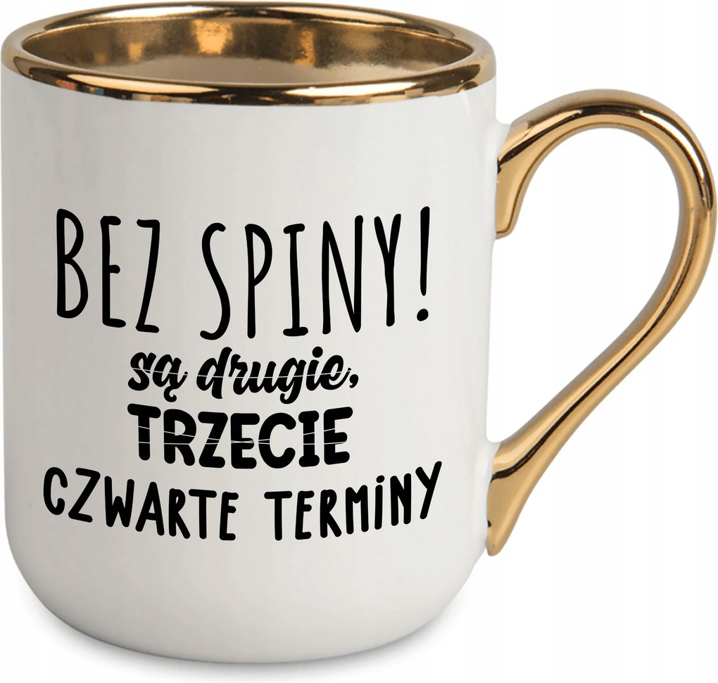 Elegáns Bögre Fehér Arany Középpel Pánt Nélkül! Vannak Más Időpontok Minták