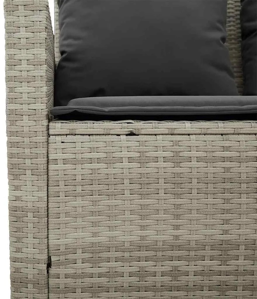 2 személyes polyrattan kerti kanapé asztallal&amp;párnával