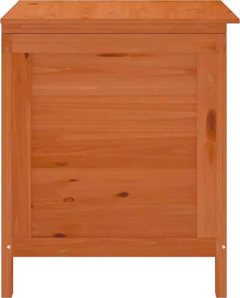 vidaXL barna tömör fenyőfa kerti tárolóláda 50x49x56,5 cm