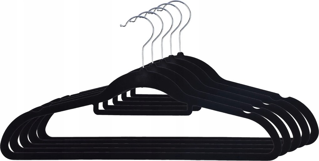 Maxi velúr akasztó szett 5 db-os fekete