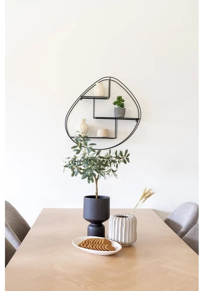Fekete többszintes fém fali polc 60 cm Wrexham – House Nordic