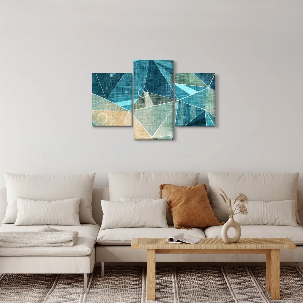 Kép - Türkiz absztrakció (90x60 cm)