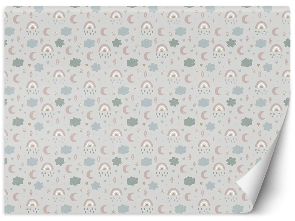 Gario Fotótapéta Boho puffanások és holdak Anyag: Vlies, Méret: 100 x 70 cm