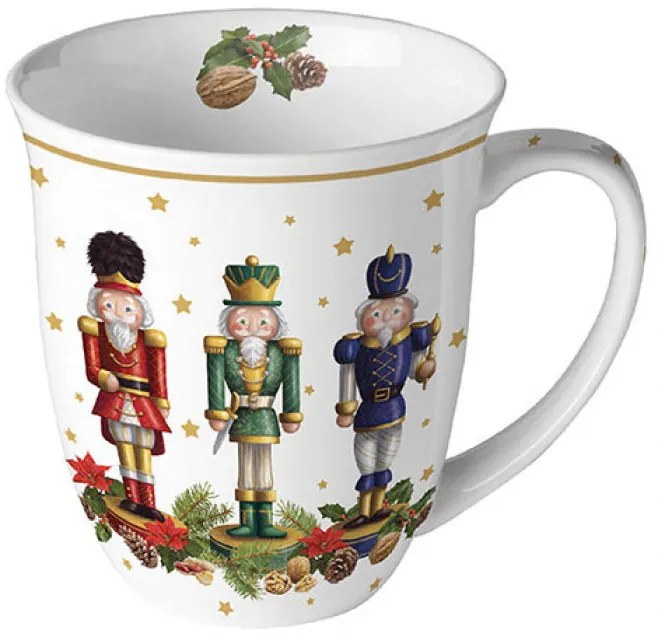 Diótörő karácsonyi porcelán bögre 400 ml