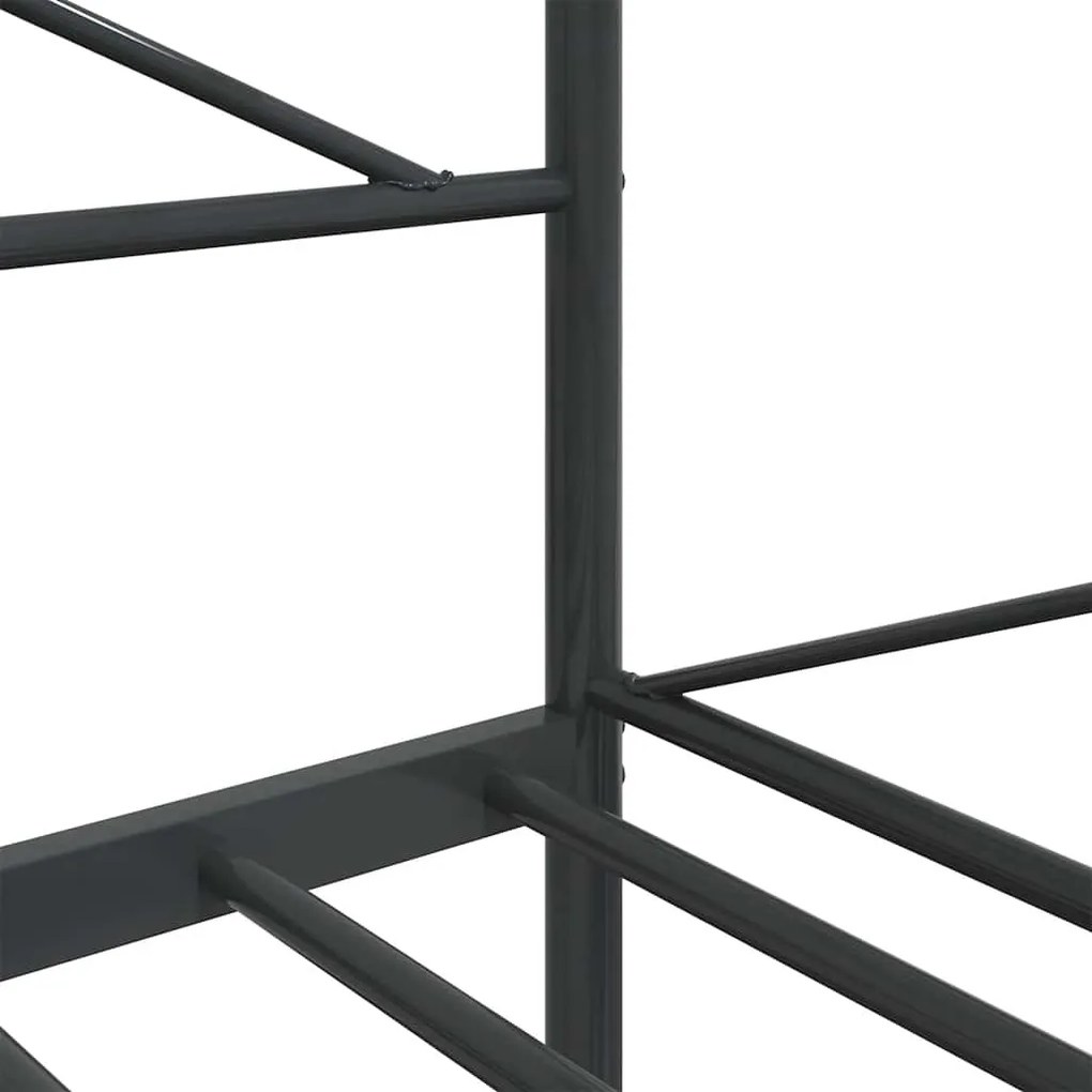 kanapéágy matrac nélkül fekete 100x190 cm acél