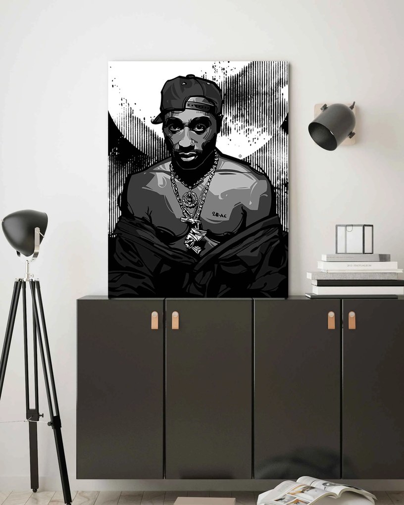 Gario Vászonkép 2Pac, Tupac Shakur - Nikita Abakumov Méret: 70 x 100 cm