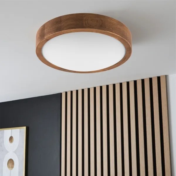 Brilagi - LED Mennyezeti lámpa CARVALHO SLIM 1xE27/60W/230V tölgy cseresznye átm. 27 cm