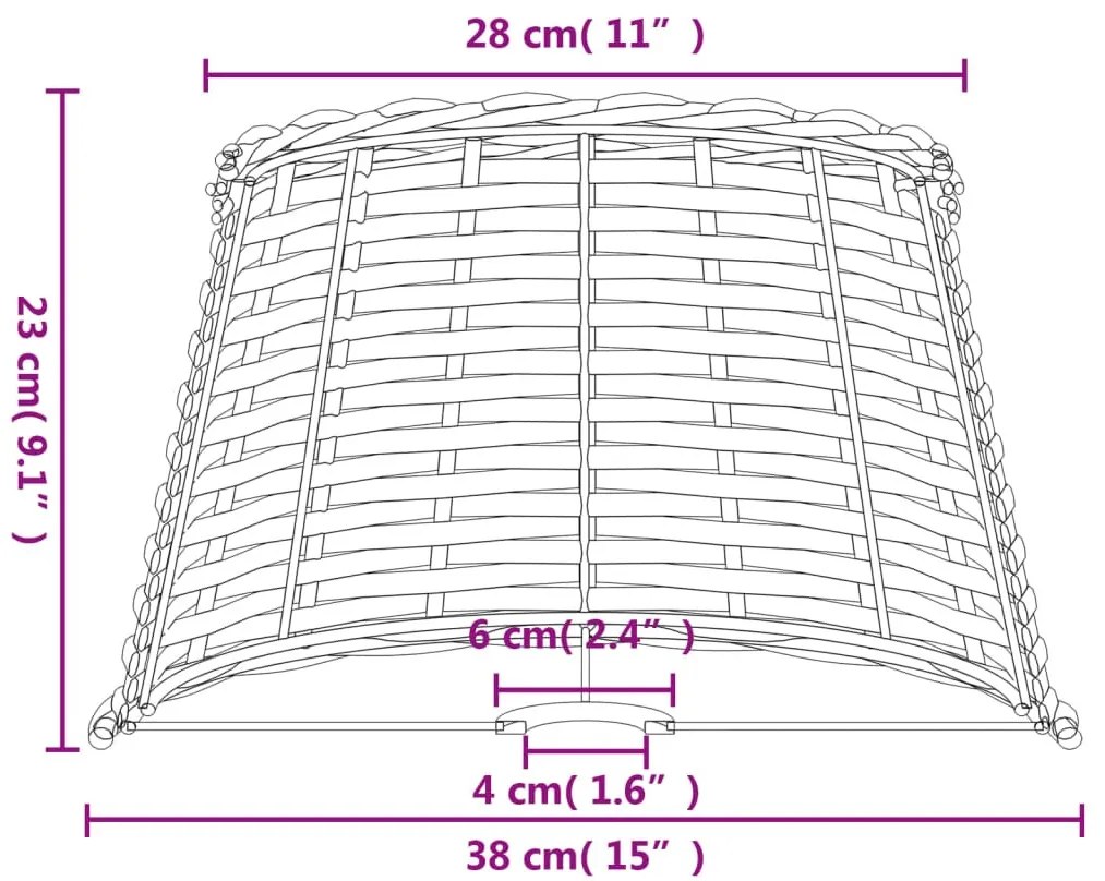 barna fonott lámpaernyő Ø38 x 23 cm