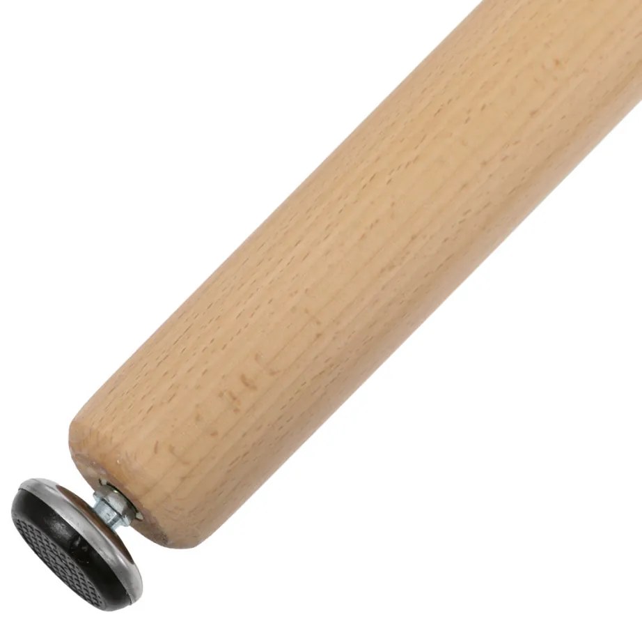 Masă de sufragerie Young in stil scandinav. Masă de sufragerie, 90x90x74 cm, MDF - lac mat alb, cadru metalic, picioare din lemn