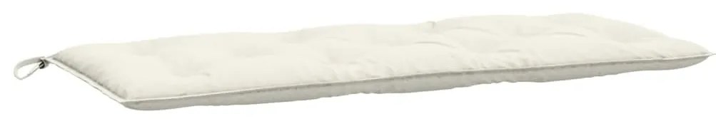 2 db melange krémszínű szövet kerti padpárna 120x50x7 cm