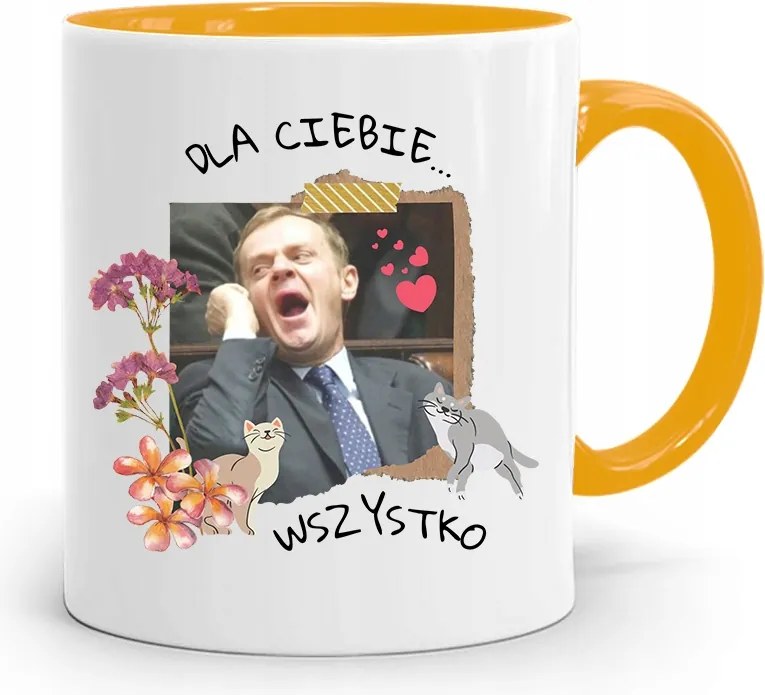 Bögre Sárga Donald Tusk Po Platform Ajándék