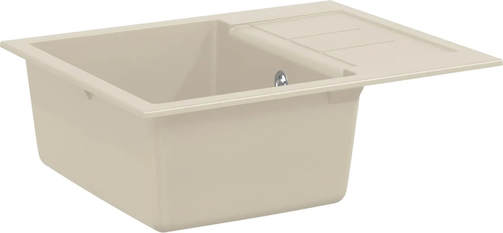 vidaXL Mosogató Bézs 620 x 500 mm 80% Kvarc és 20% Gyanta
