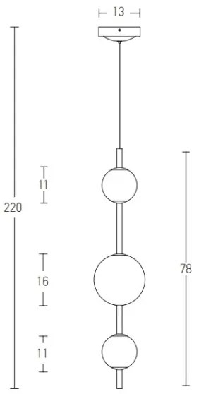 Zambelis 20132 - LED Csillár zsinóron LED/12W/230V