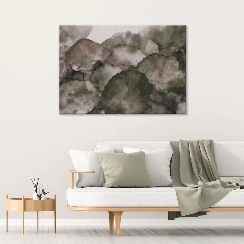 Gario Vászonkép Akvarell lótusz levelek Méret: 90 x 60 cm