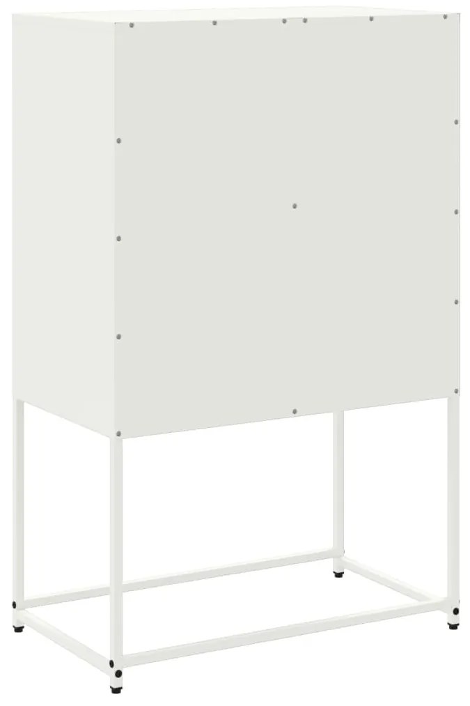 fehér acél magasszekrény 68,5 x 38,5 x 107 cm