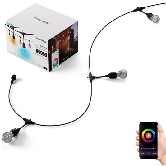Nanoleaf NF084E00-20SLO- LED RGBWIC Bővítő fényfüzér GIRLANDA 20xLED 15m Wi-Fi IP65