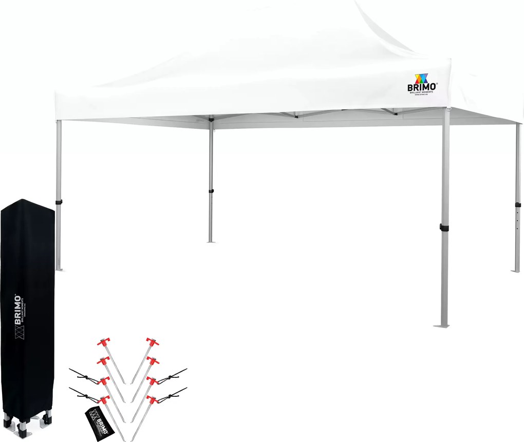 Erős Party Sátor 3x4,5 m: Az Ön kuckója a pihenéshez és az ünneplésekhez - falak nélkül - Fehér