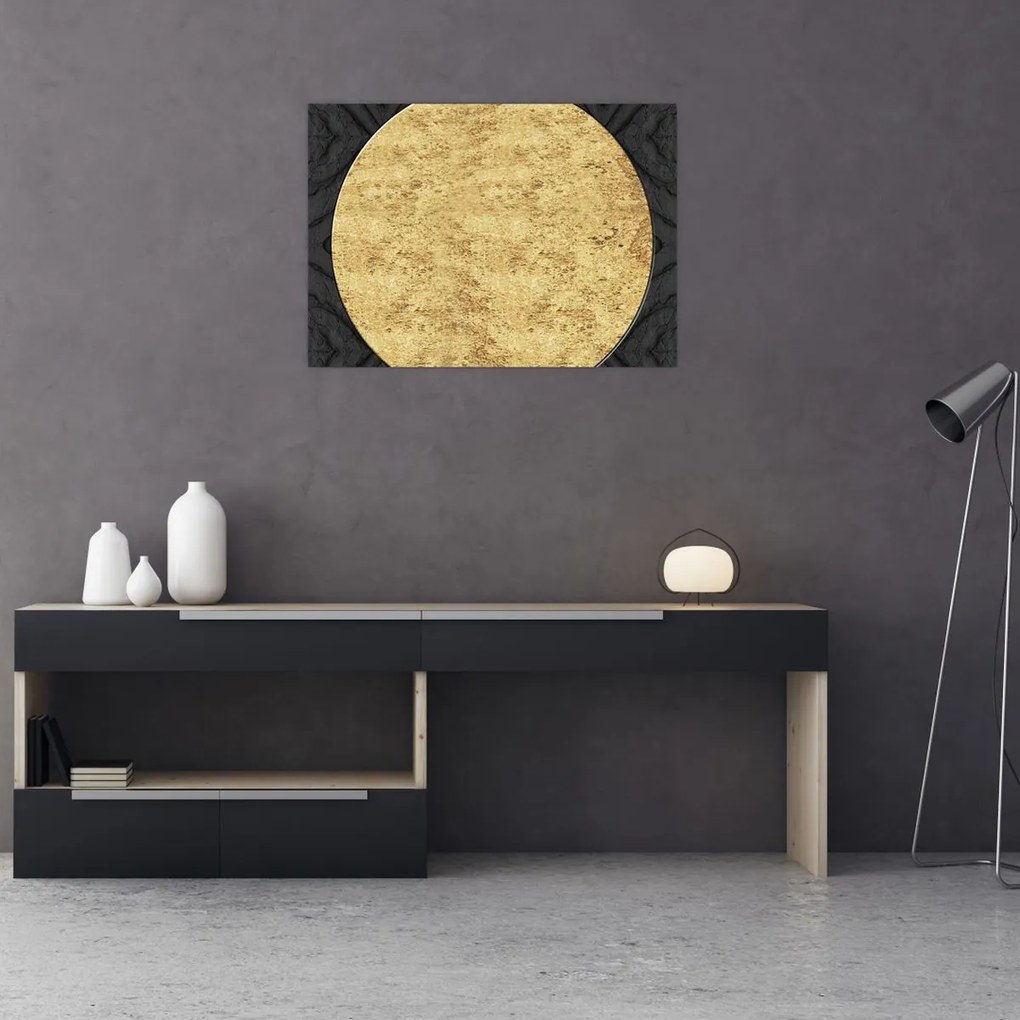 Üveg kép - Arany szerkezet N⁰2 (70x50 cm)