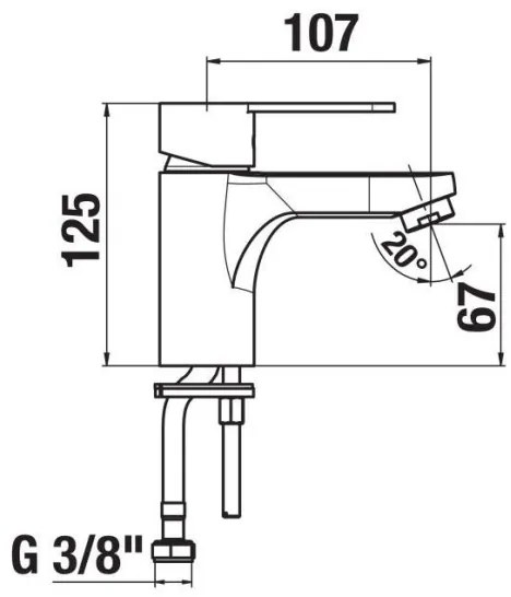 JIKA H3111Z10041101 - LYRA mosdó csaptelep 12,5 cm, fényes króm