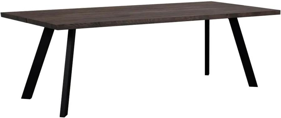 Freddie sötétbarna tölgyfa étkezőasztal, 240 x 100 cm - Rowico
