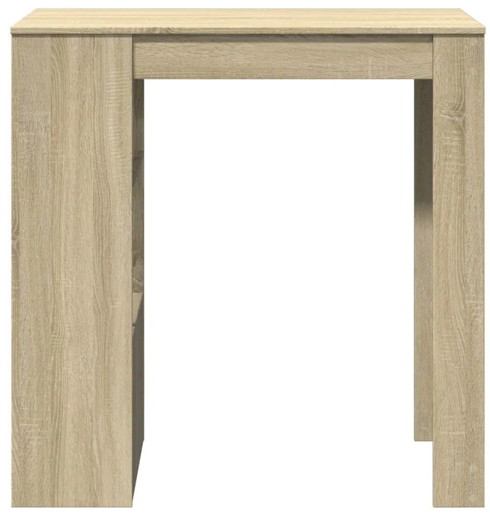 sonoma tölgy szerelt fa bárasztal tárolókkal 102x50x103,5 cm