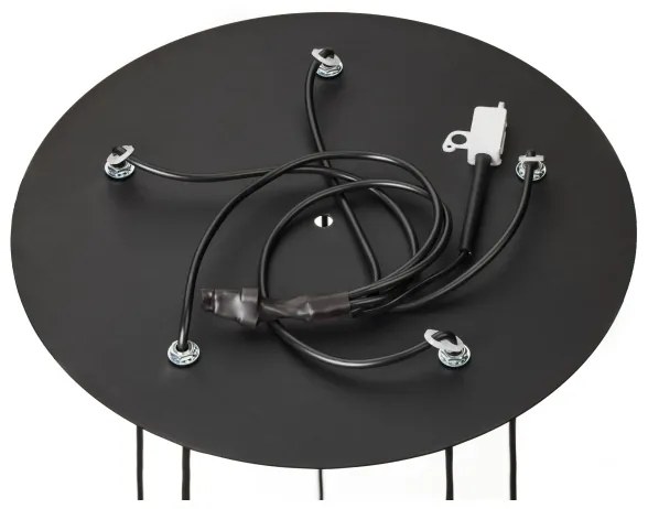 Jupiter 2017 - Csillár zsinóron ALAS 5xGU10/10W/230V arany/fekete