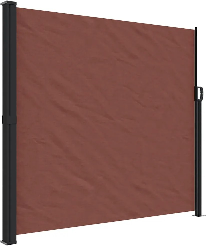 vidaXL barna behúzható oldalsó napellenző 180 x 500 cm