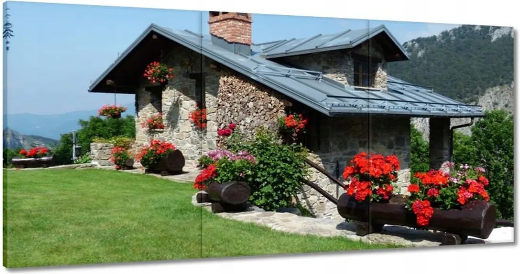 Festmények 180x90 Házikó a hegyekben