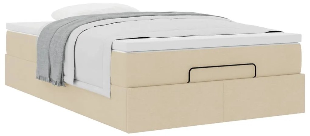 Ottomán ágykeret matraccal krém 120x200cm szövet
