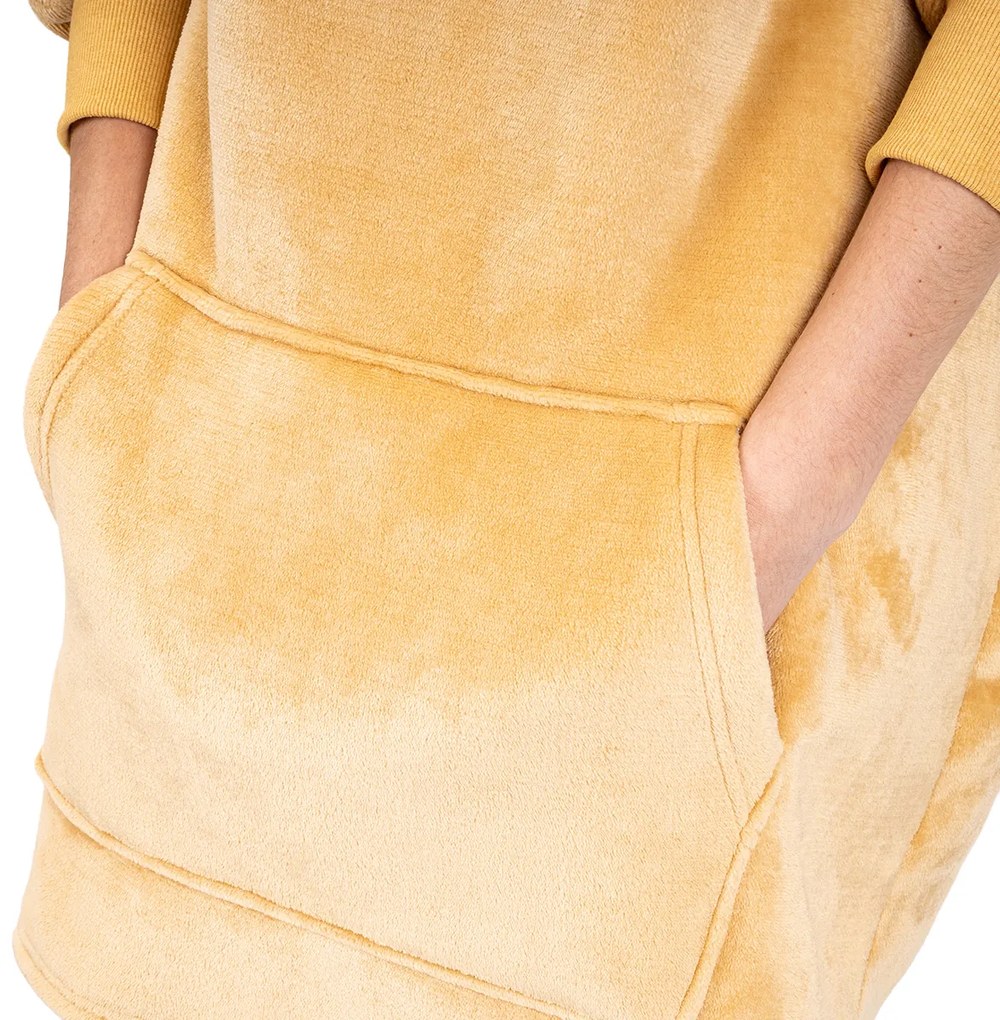 4Home Beige mikroplüss gyapjú hatású takarópulóver, uni S - gyerek