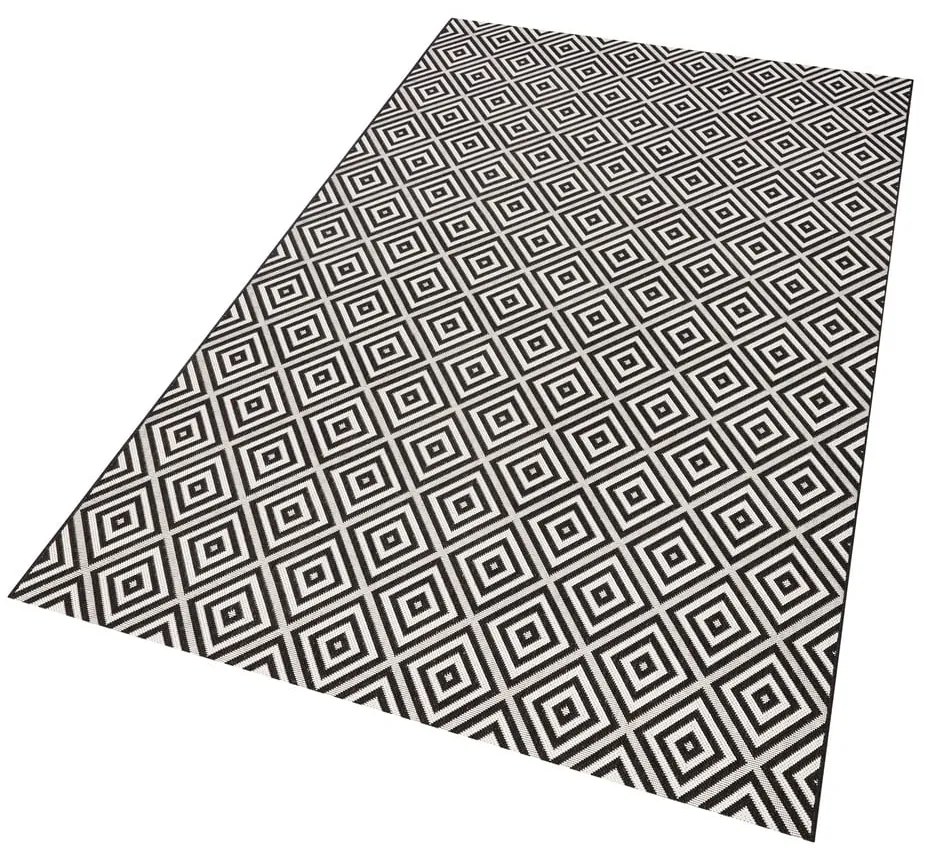 Karo fekete-fehér kültéri szőnyeg, 200 x 290 cm - NORTHRUGS