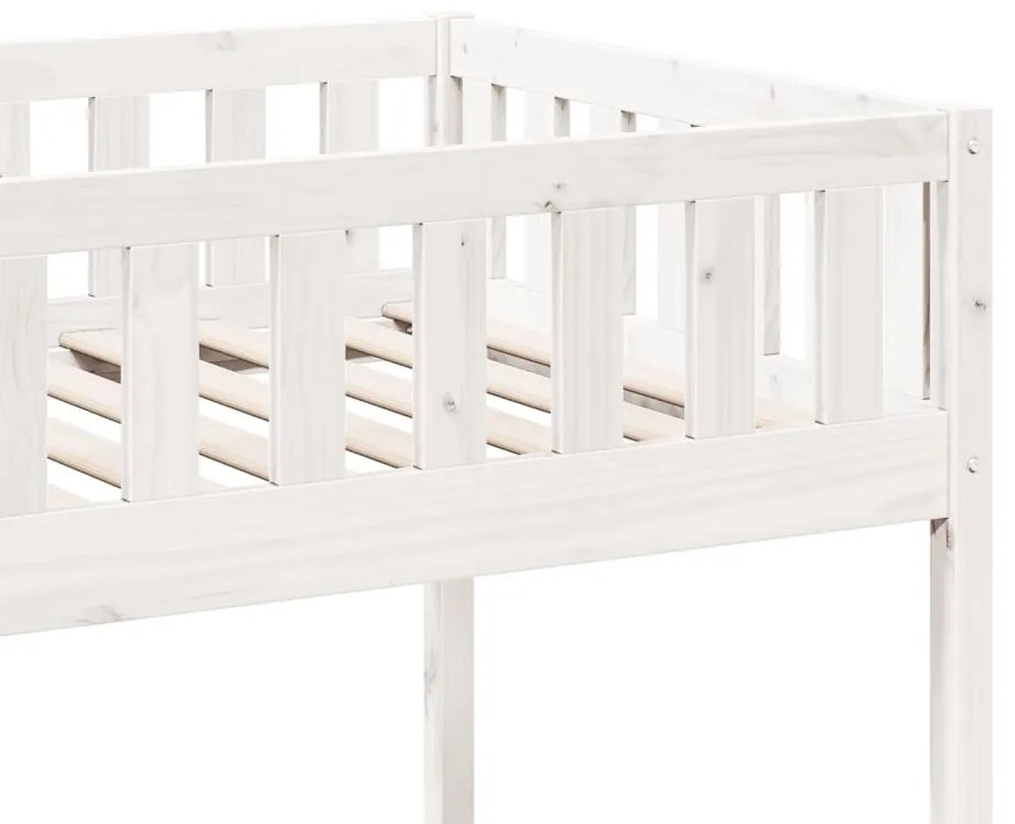 fehér tömör fenyőfa gyerekágy matrac nélkül 90 x 190 cm