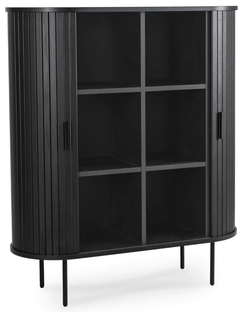 Komoda TRISH 100 cm Dwudrzwiowa Rozsuwana Czarna