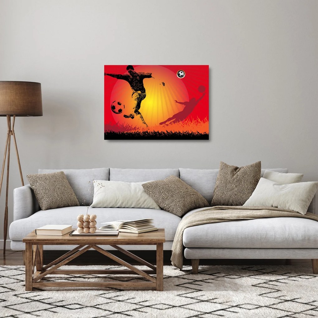 Kép - futball (üvegen) (70x50 cm)