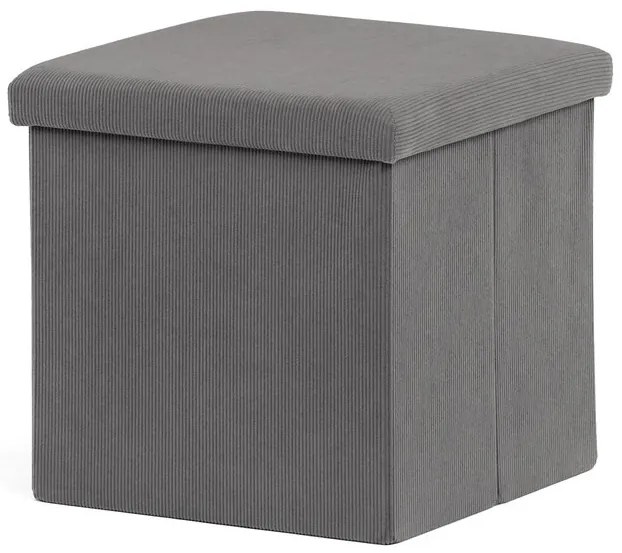 Szürke Kordbársony Tárolós Puff. TAB-471 GREY6