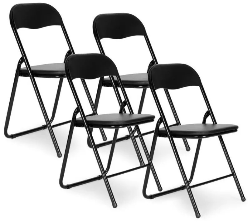 Catering szék összecsukható fekete 4db