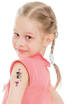 Matrica, tetoválás, 1 ív, 76x120 mm, AVERY ZWECKFORM, Z-Design No.56675, cicák (AY56675)