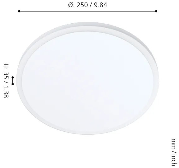 Eglo 98657 - LED Mennyezeti lámpa MONGODIO 1 LED/11,4W/230V