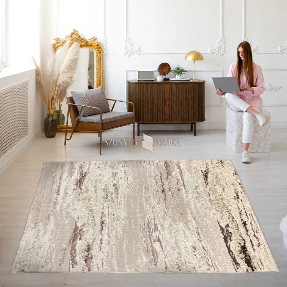 Ester 6974 modern mintájú szőnyeg (Beige) 80x150 cm