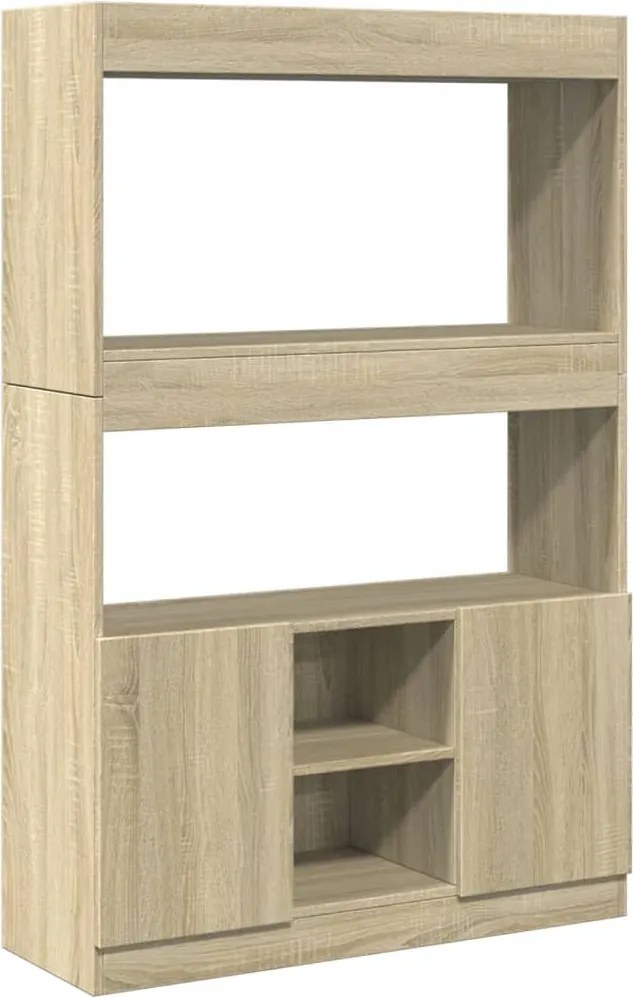 vidaXL sonoma tölgy szerelt fa magasszekrény 92 x 33 x 140 cm