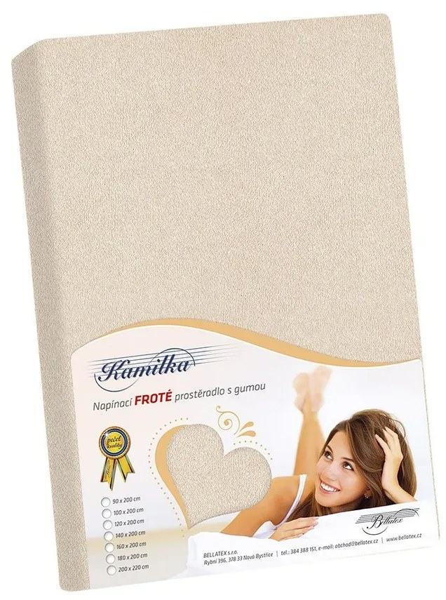 Bellatex Kamilka frottír lepedő natur, 140 x 200 cm