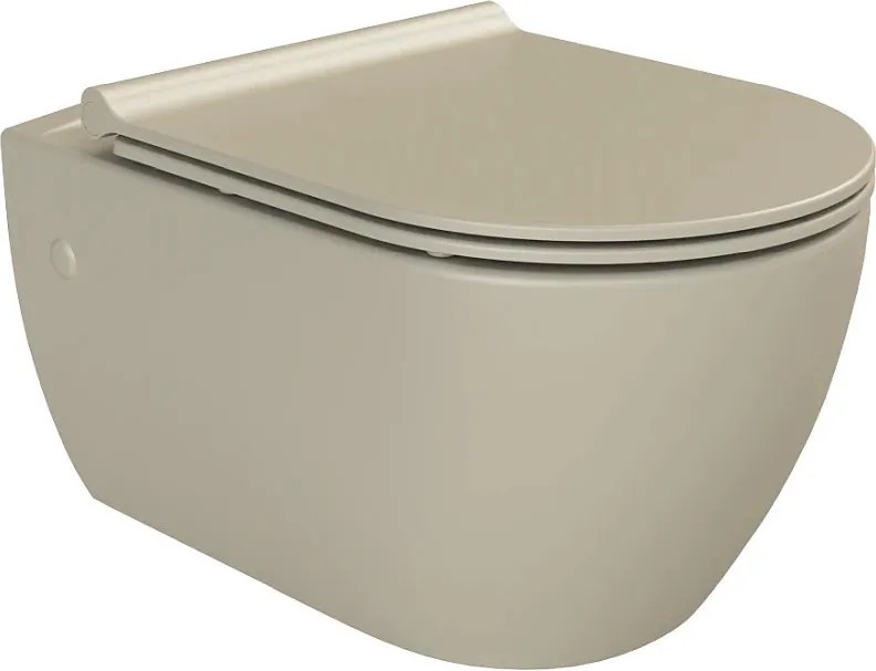 CeraStyle CITY fali WC - MATT BÉZS - rimless - perem nélküli - rejtett szerelésű