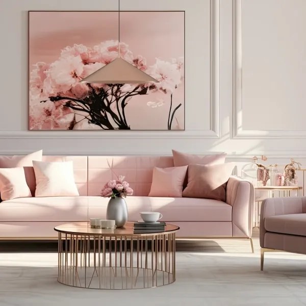 CAPITAL kábeles csillár 1xGX53/15W/230V Ø 60 cm rózsaarany