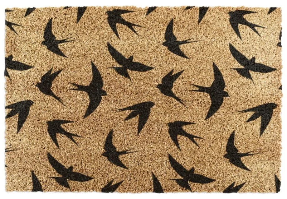 Kókuszrost lábtörlő 60x90 cm Swallows – Artsy Doormats